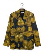 DRIES VAN NOTENドリスヴァンノッテン）の古着「BALTHUS FLORAL DOUBLE BREASTED JACKET」｜ブラック×イエロー