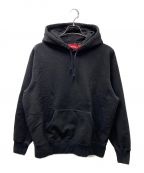 SUPREMEシュプリーム）の古着「22FW Satin Applique Hooded Sweatshirt」｜ブラック