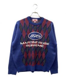 SUPREME×MARTINE ROSE（シュプリーム×マーティン・ローズ）の古着「24FW Sweater ニット」｜ネイビーレッド