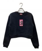 BlackEyePatchブラックアイパッチ）の古着「HWC LABEL CREW SWEAT」｜ブラック×ピンク