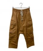 RICK OWENSリックオウエンス）の古着「CARGO CROPPED DRAWSTRING PANTS」｜ブラウン