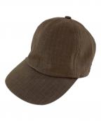 sacaiサカイ）の古着「Olmetex Rip Stop Drawstrings Cap Taupe  キャップ」｜ブラウン