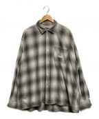 CAHLUMNカウラム）の古着「Magazine Pocket Open Collar Shirt」｜グレー