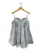 POPPYポピー）の古着「SILVER FLOWER DENIM TUNIC」｜スカイブルー