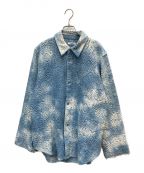 sabyサバイ）の古着「CROCHET KNIT L/S SHIRT」｜スカイブルー