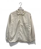 STEVEN ALANスティーブンアラン）の古着「TRIPLE-STICH CAMP COLLAR SHIRT」｜ベージュ