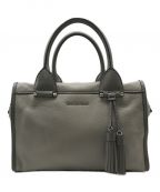 MICHAEL KORSマイケルコース）の古着「Geneva Large Leather Satchel サッチェルバッグ 2WAYバッグ」｜グレー