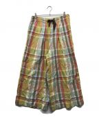 KAPITALキャピタル）の古着「Linen Madras Check Ludo Buggy Pants KAPITAL キャピタル マドラスチェック リネンパンツ K2203LP050」｜イエロー