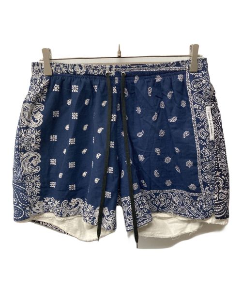 Children of the Discordance（チルドレン オブ ザ ディスコーダンス）Children of the Discordance (チルドレン オブ ザ ディスコーダンス) BANDANA PATCH SHORT PANTS/ダナパッチショートパンツ/ハーフパンツ/COTDPT-328B ネイビー サイズ:2の古着・服飾アイテム