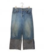 doubletダブレット）の古着「RECYCLE DENIM LOW-RISE DENIM PANTS doublet ダブレット 22AW20PT192」｜インディゴ