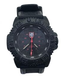 LUMINOX×ECLIPSE（ルミノックス×エクリプス）の古着「Luminox3050 SOL-ECLIPSE LUMINOX ルミノックス ECLIPSE エクリプス クォーツ ブラック カーボンファイバー ラバーベルト ミネラルクリスタルガラス 1GBqH-3」｜ブラック