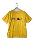 CELINEセリーヌ）の古着「ロゴ ルーズTシャツ CELINE セリーヌ クルーネック ロゴプリント イタリア製 2X681671Q」｜イエロー