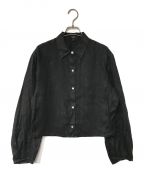 theoryセオリー）の古着「Relaxed Linen Pleat SLV Shirt theory セオリー 01-3108216」｜ブラック