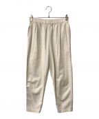 evam evaエヴァムエヴァ）の古着「cotton tuck pants evam eva エヴァムエヴァ E221T199 アイボリー」｜アイボリー