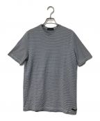 PRADAプラダ）の古着「ボーダーTシャツ PRADA プラダ UJM691 ブルー×ホワイト UJM691」｜ブルー×ホワイト