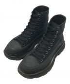 ALEXANDER McQUEENアレキサンダーマックイーン）の古着「TREAD SLICK Boots/トレッドスリックブーツ ALEXANDER McQUEEN/アレキサンダーマックイーン キャンバスレースアップブーツ ブラック 611706」｜ブラック