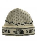 SUPREME×THE NORTH FACEシュプリーム×ザ ノース フェイス）の古着「Expedition Fold Beanie Supreme/シュプリーム THE NORTH FACE/ザ ノース フェイス NN418031」｜ホワイト