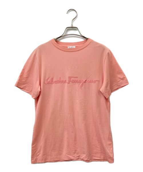 Salvatore Ferragamo（サルヴァトーレ フェラガモ）Salvatore Ferragamo (サルヴァトーレ フェラガモ) ロゴTシャツ ピンク サイズ:Ｓの古着・服飾アイテム