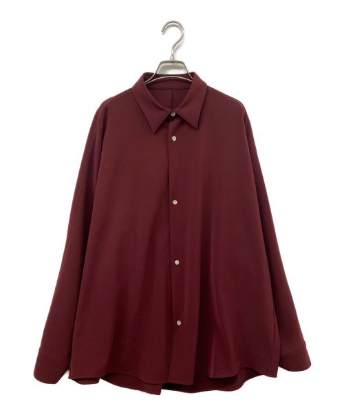 Ameri（アメリ）AMERI (アメリ) N.HOOLYWOOD (エヌ ハリウッド) 22AW N.HOOLYWOOD for AMERI BIG SHIRT ドルマンスリーブビッグシャツ ワインレッド サイズ:Sの古着・服飾アイテム