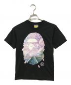 A BATHING APEアベイシングエイプ）の古着「Sakura Photo Ape Head Tee プリントTシャツ」｜ブラック