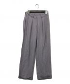 MM6 Maison Margielaエムエムシックス メゾンマルジェラ）の古着「Wool Pleated Front Dress Pants」｜パープル