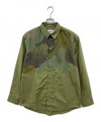 KUONクオン）の古着「Patchwork Camo Hobo Shirt」｜オリーブ