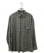 AURALEEオーラリー）の古着「SUPER LIGHT WOOL CHECK SHIRTS」｜グレー