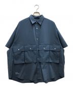 FreshServiceフレッシュサービス）の古着「MICRO TYPEWRITER FLAP POCKET S/S SHIRT」｜ブルー