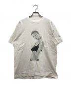 BIOTOPビオトープ）の古着「Kate Moss by David Sims Photo T-shirts/ケイトモスバイデイビッドシムズフォトTシャツ」｜ホワイト