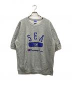 Champion×WIND AND SEAチャンピオン×ウィンダンシー）の古着「リバースウィーブ ショートスリーブクルーネックスウェットシャツ」｜グレー