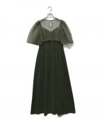 Ameriアメリ）の古着「PUFF TULLE TOP LAYERED DRESS」｜オリーブ