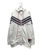 FILA×N°21 numero ventunoフィラ×ヌメロヴェントゥーノ）の古着「ラインジップパーカー」｜ホワイト