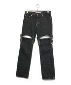 JOHN LAWRENCE SULLIVANジョン ローレンス サリバン）の古着「Washed denim detachable pants」｜ブラック