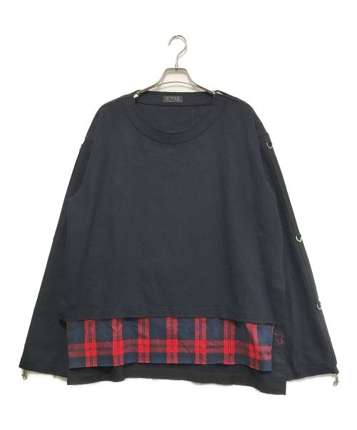 s'yte（サイト）s'yte (サイト) Beaver Check Bondage Muslin Shirt ネイビー×レッド サイズ:3の古着・服飾アイテム