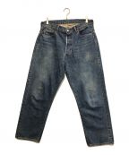 A.PRESSEアプレッセ）の古着「Washed Denim Wide Pants」｜インディゴ