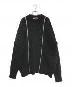 JOHN LAWRENCE SULLIVANジョン ローレンス サリバン）の古着「SULLIVAN ZIPPED FISHERMAN KNIT SWEATER」｜ブラック