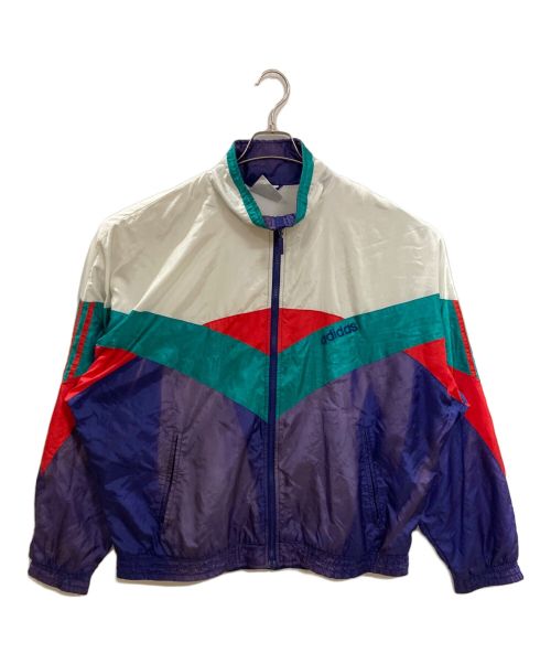 adidas（アディダス）adidas (アディダス) 80'sナイロンジャケット ネイビー×ホワイト サイズ:表記なしの古着・服飾アイテム