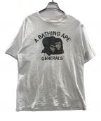 A BATHING APEアベイシングエイプ）の古着「GENERALSプリントTシャツ」｜ホワイト