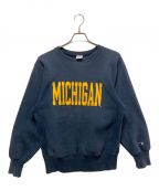 Championチャンピオン）の古着「リバースウィーブスウェット　MICHIGAN 刺繍タグ」｜ネイビー