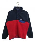 Patagoniaパタゴニア）の古着「Lightweight Synchilla Snap-T Pullover」｜ネイビー×レッド