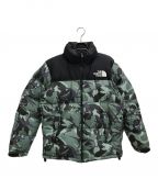 THE NORTH FACEザ ノース フェイス）の古着「Novelty Nuptse Jacket」｜ブラック×グリーン