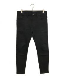 JULIUS（ユリウス）の古着「SKINNY HEM ZIP PANTS」｜ブラック