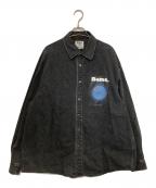 Name.×flagstuffネーム×フラグスタフ）の古着「DENIM SHIRT / デニムシャツ」｜ブラック