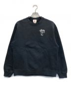 NIKE×stussyナイキ×ステューシー）の古着「フリースクルースウェットシャツ/Fleece Crew Sweatshirt/ロゴスウェット」｜ブラック