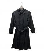 AURALEEオーラリー）の古着「LIGHT POLYESTER SOUTIEN COLLAR COAT」｜ネイビー