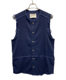 TONSURE（トンシュア）の古着「"CUT OFF SHIRT" VEST」｜ネイビー