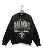 official fanオフィシャルファン）の古着「90’s RAIDERS プリントスウェット」｜ブラック