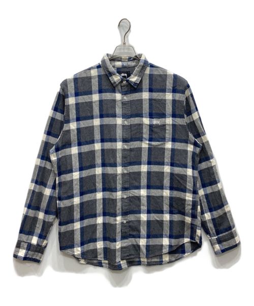 stussy（ステューシー）stussy (ステューシー) チェックシャツ ネイビー サイズ:XLの古着・服飾アイテム