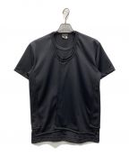 COMME des GARCONS HOMME PLUSコムデギャルソンオムプリュス）の古着「DOUBLE LAYER TEE」｜ブラック