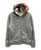 A BATHING APEアベイシングエイプ）の古着「CrazyFace Full Zip Hoody」｜グレー